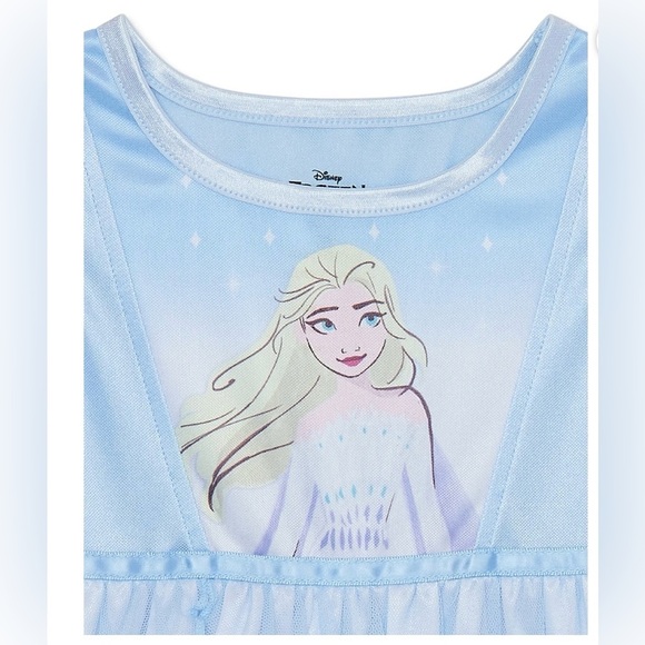 Disney Frozen Elsa Light Blue Kids Dress - Picture 3 of 8